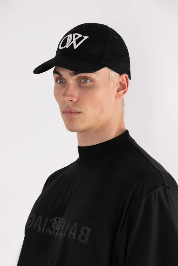 Off-White man men's black cotton cap купить с ценами и фото 180541 - photo 2