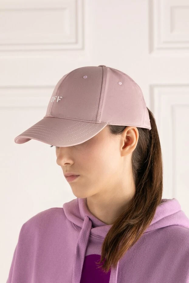 Off-White woman women's pink cotton cap купить с ценами и фото 180542 - photo 2