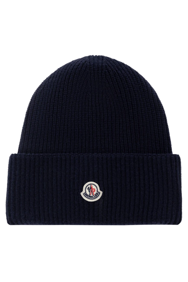 Moncler woman women's blue wool hat купить с ценами и фото 180584 - photo 1