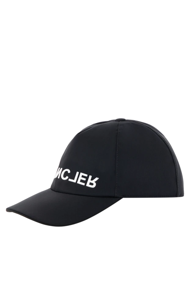 Moncler men's dark baseball cap with prominent white lettering
 180588 - photo 3