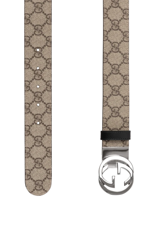 Gucci күміс түсті ілгегі бар қайтымды былғары белдік 180705 - фото 3