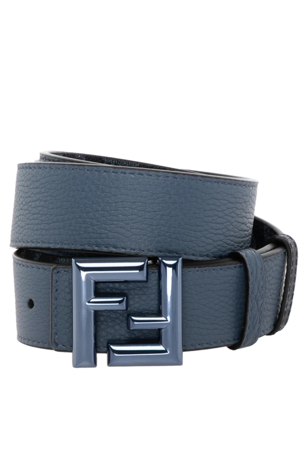 Fendi man men's blue belt made of genuine leather купить с ценами и фото 180706 - photo 1