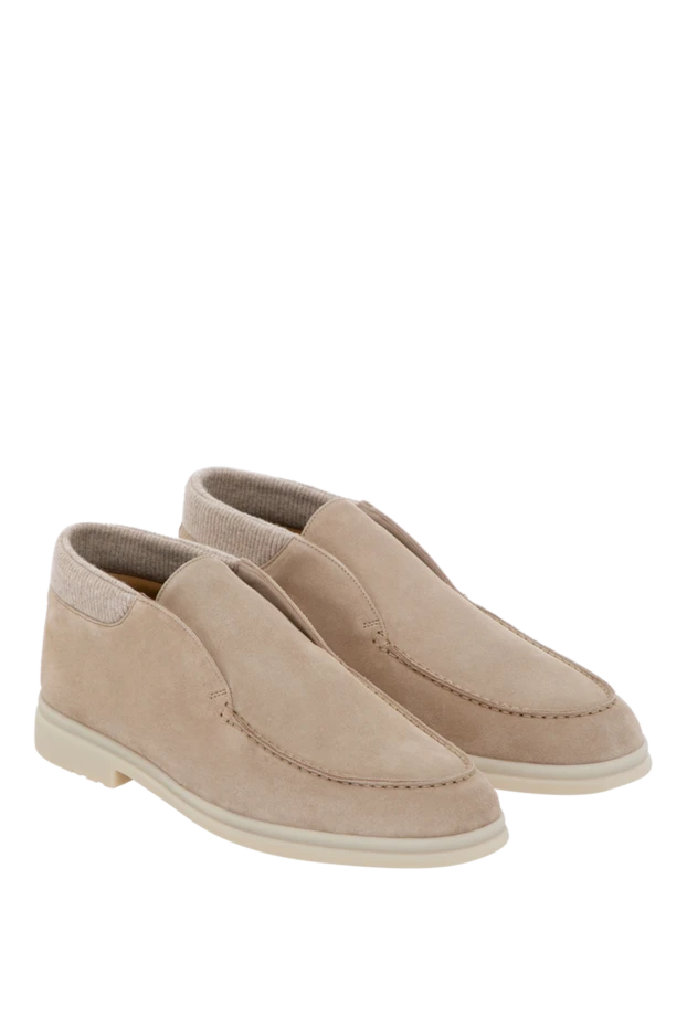 Loro Piana man men's beige nubuck loafers купить с ценами и фото 180746 - photo 2