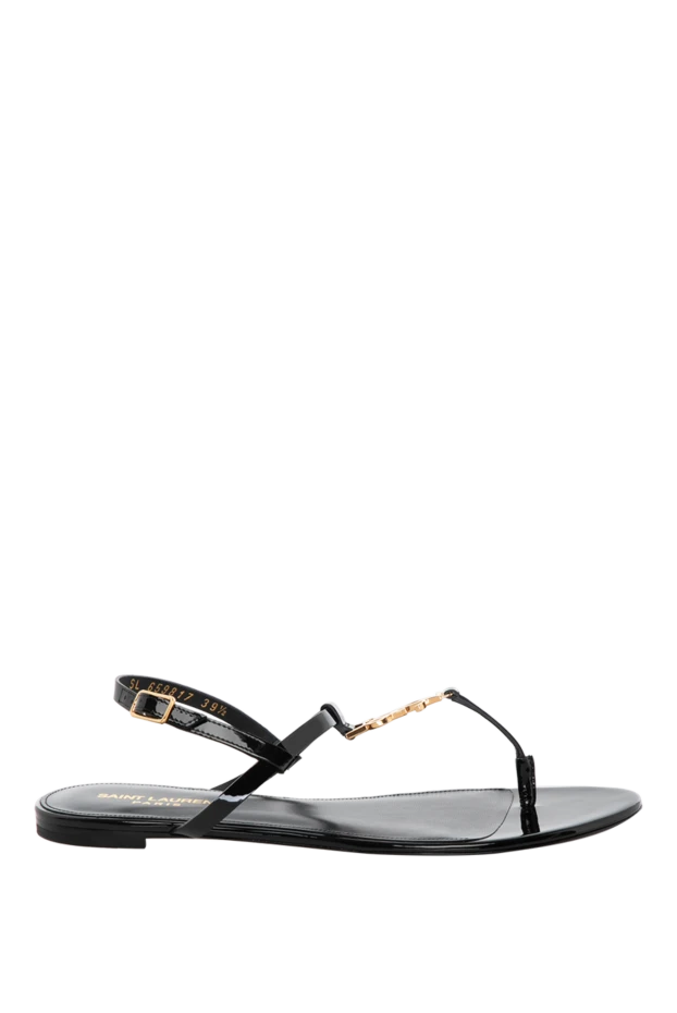 Saint Laurent woman black women's sandals made of genuine leather купить с ценами и фото 180792 - photo 1