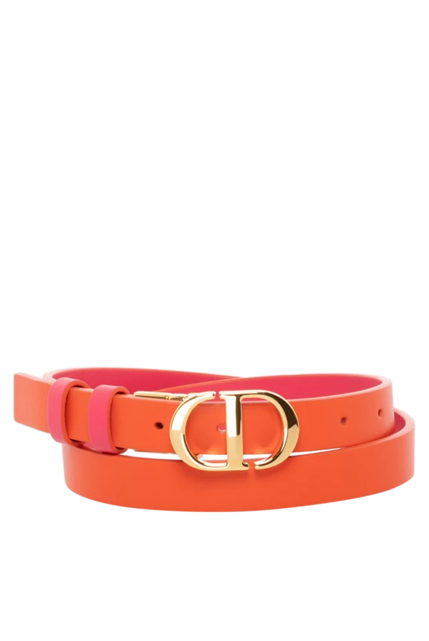 Dior woman women's orange belt made of genuine leather купить с ценами и фото 180794 - photo 1