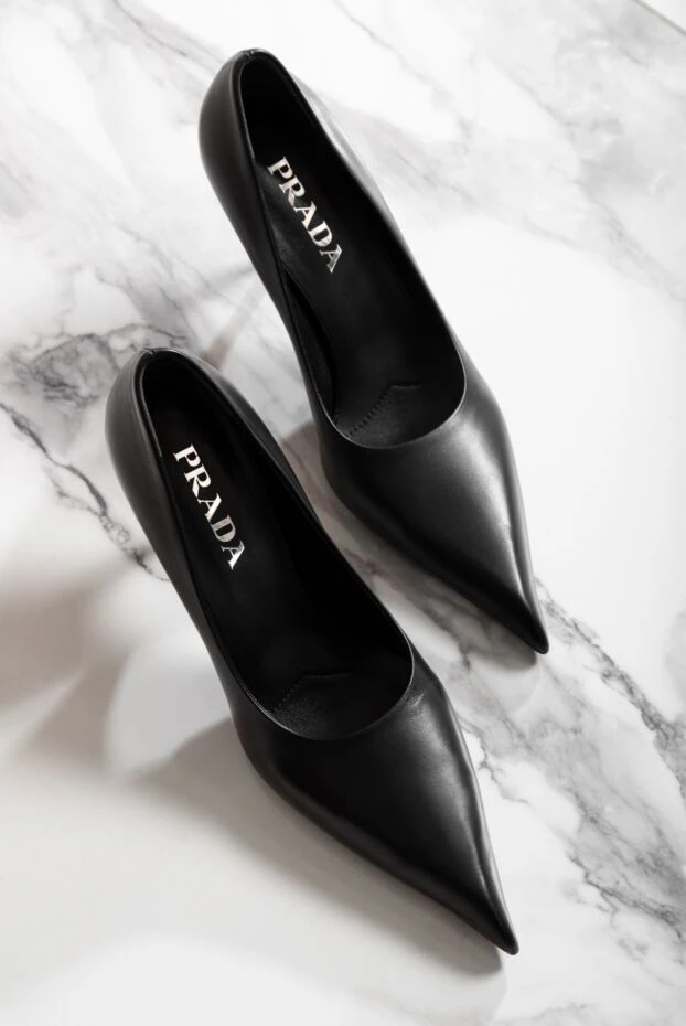 Prada туфли на каблуке женские из натуральной кожи 180805 - фото 3