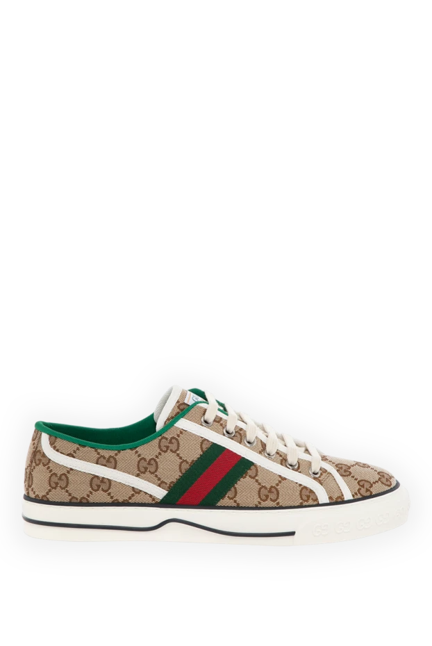 Gucci woman women's sneakers beige made of polyester and cotton купить с ценами и фото 180814 - photo 1