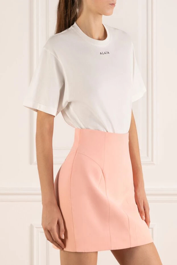 Alaia white flowing cotton bodysuit 180835 - photo 3