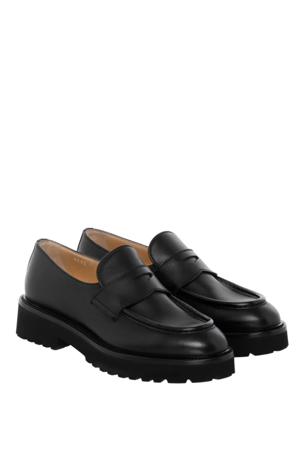 Doucal`s лоферы из натуральной кожи с верхним ремешком и утолщённой подошвой 180850 - фото 3