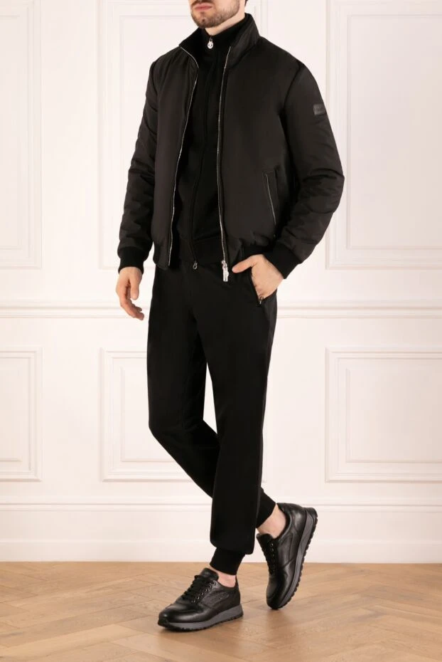 Men's black jacket with stand-up collar - photo 2