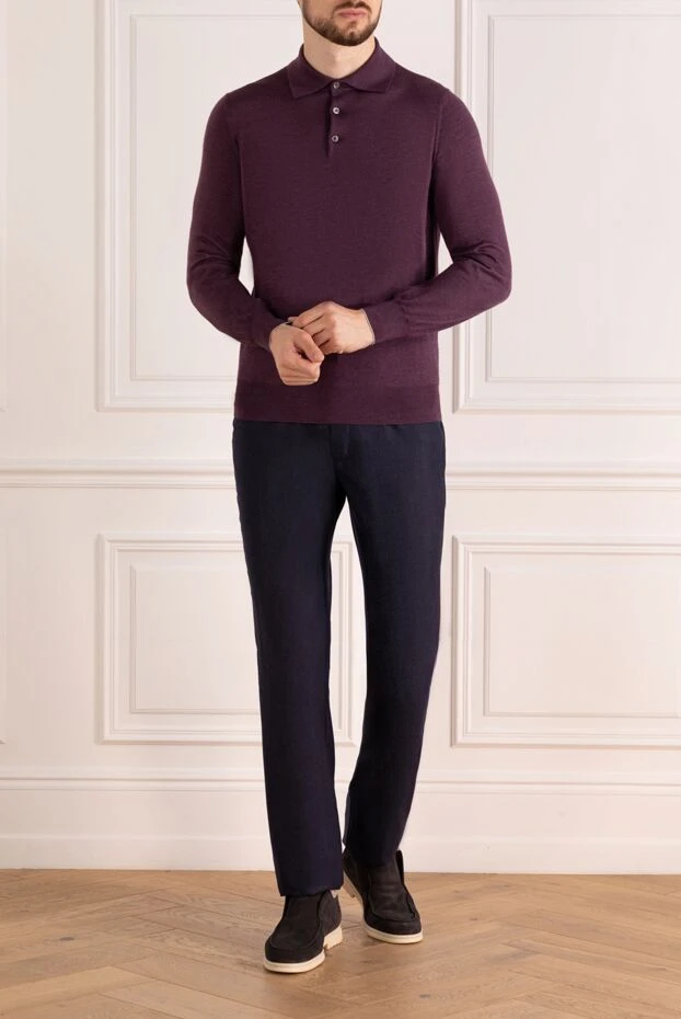 Men's woolen pants in the style of jeans blue - photo 2