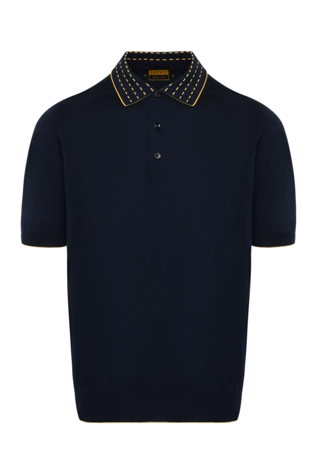 Svevo темно-синие поло с воротником в полоску 195428 - фото 1