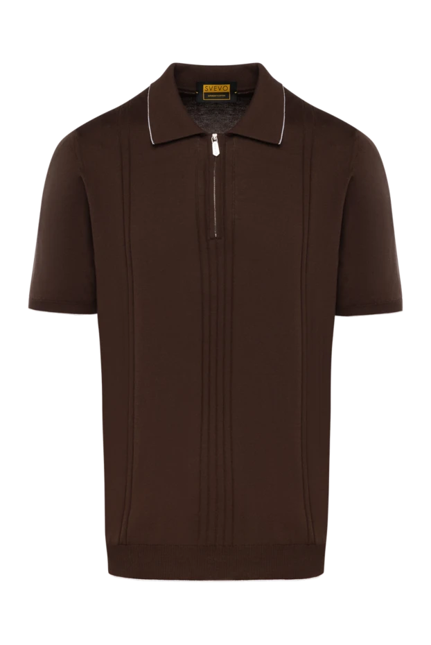 Svevo man men's brown polo with zipper купить с ценами и фото 180899 - photo 1