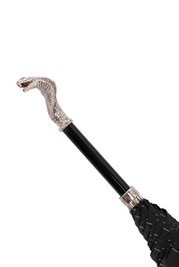 Pasotti umbrella black with stripes for men silver cobra 180923 - photo 3