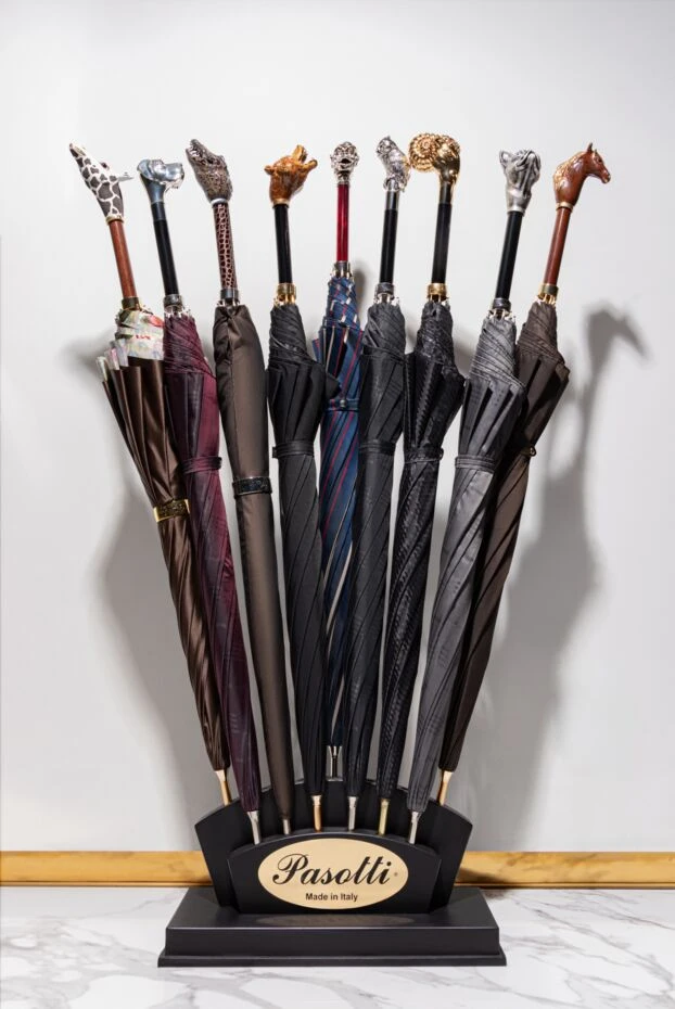 Men's umbrella Gold Ram Handle black - photo 2