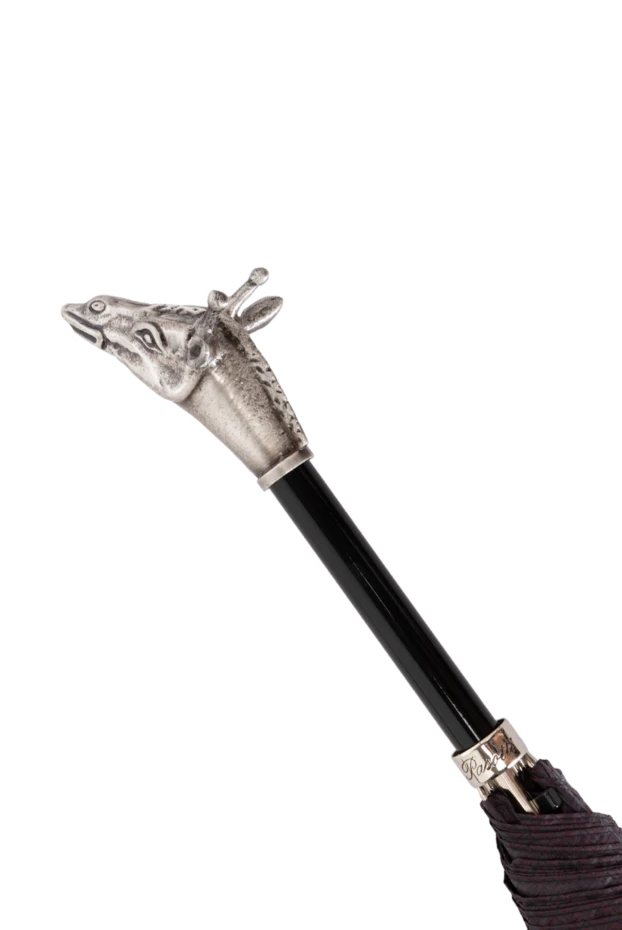 Pasotti men's umbrella silver giraffe black 180944 - photo 3