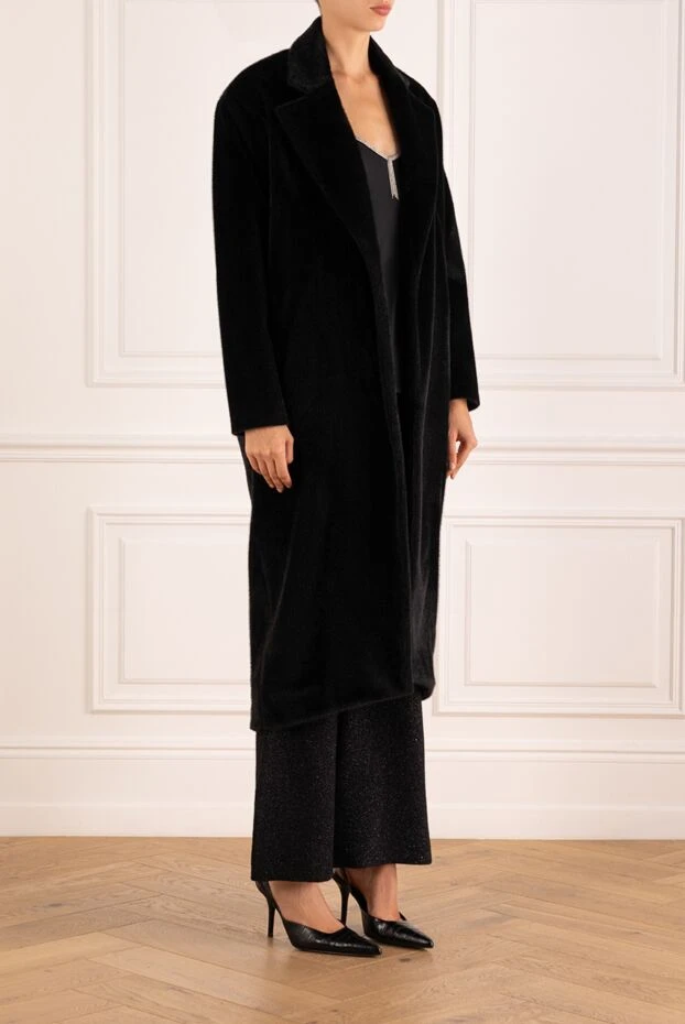 Fleur de Paris пальто женское черное длинное 181050 - фото 3