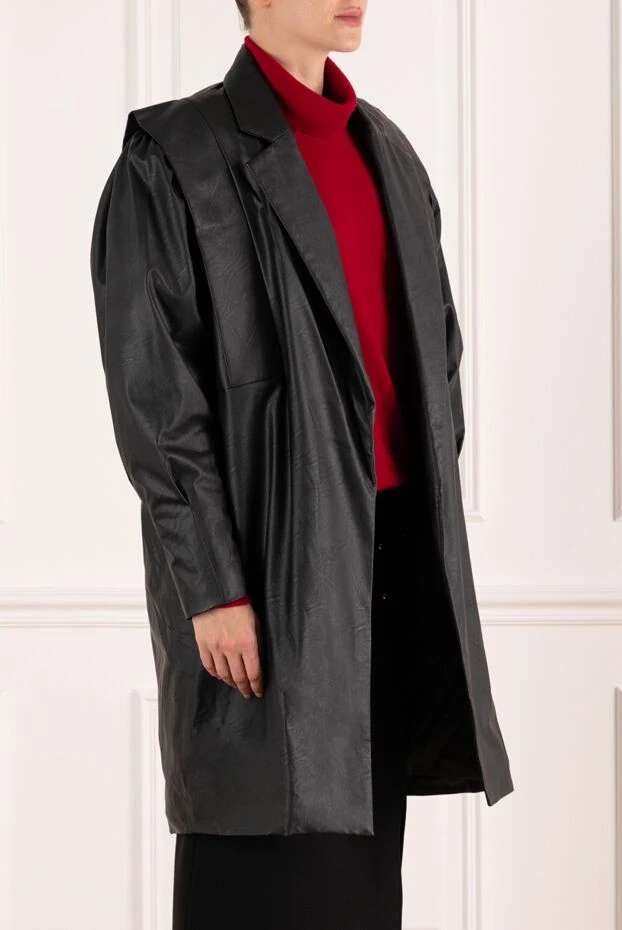 Fleur de Paris тренч из мягкой натуральной кожи с объёмными плечами
 181051 - фото 3