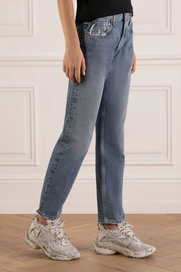 Citizens of Humanity woman women's blue wide-leg jeans made of cotton and lyocell 181083 - photo 3