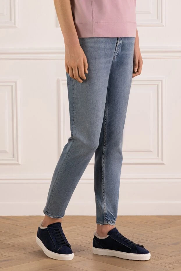 Citizens of Humanity woman women's blue wide-leg jeans made of cotton and lyocell 181083 - photo 3