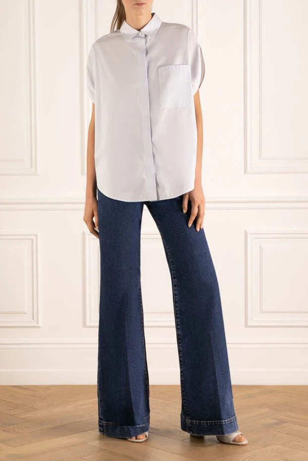 Jacob Cohen джинсы-клеш с вышивкой на поясе из плотного денима
 181128 - фото 2