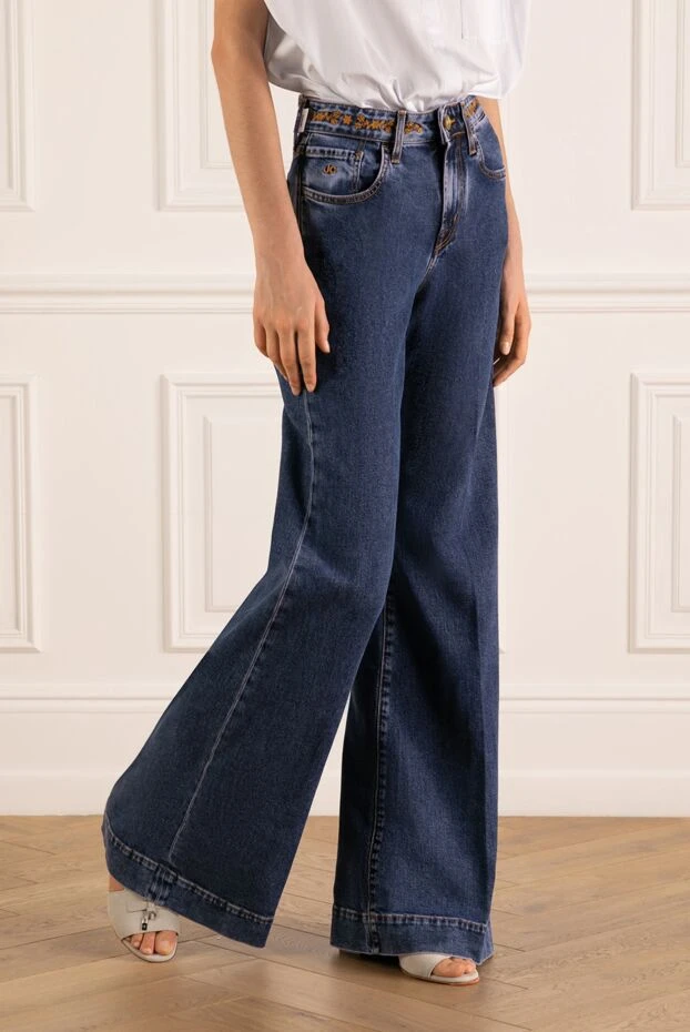 Jacob Cohen джинсы-клеш с вышивкой на поясе из плотного денима
 181128 - фото 3