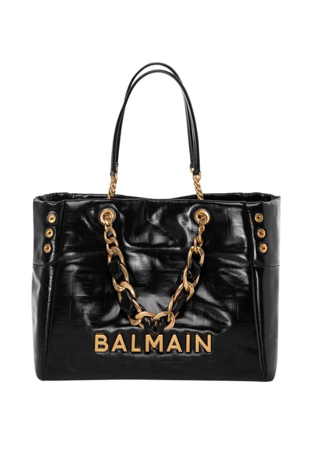 Balmain Әйелдер pb labyrinth монограммасы бар бедерлі жарықшақты бұзау терісінен жасалған жұмсақ сөмке
 купить с ценами и фото 181139 - фото 1