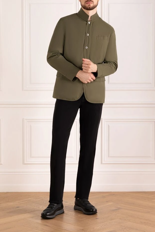 Brunello Cucinelli куртка пиджак мужская зеленая 181150 - фото 2