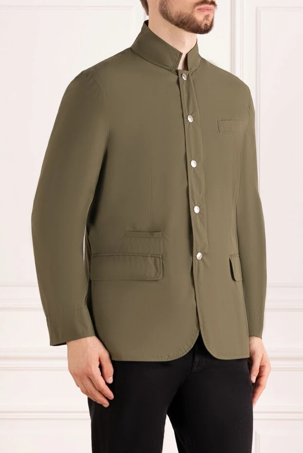 Brunello Cucinelli куртка пиджак мужская зеленая 181150 - фото 3