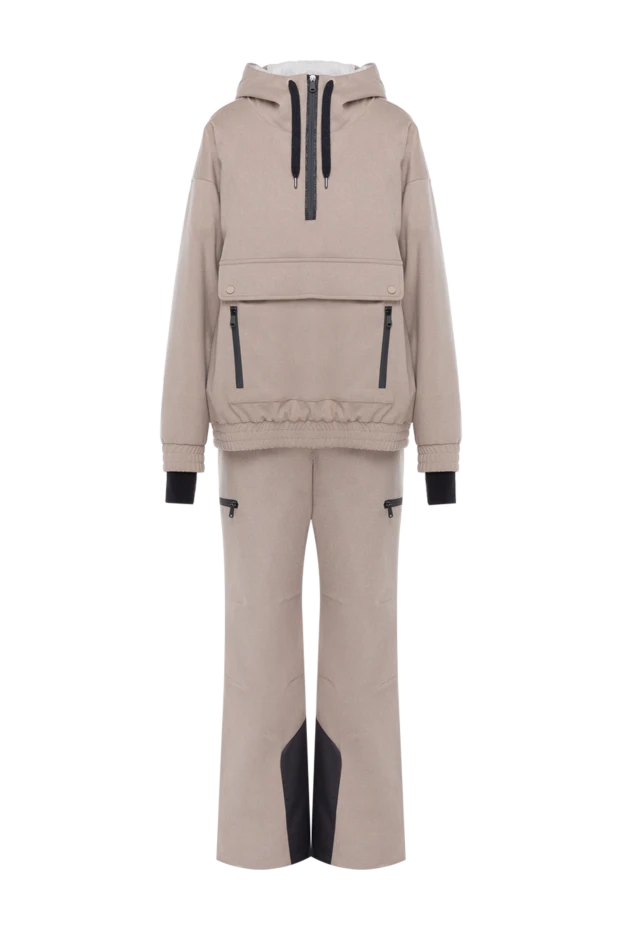 Beige wool flannel ski suit - photo 1