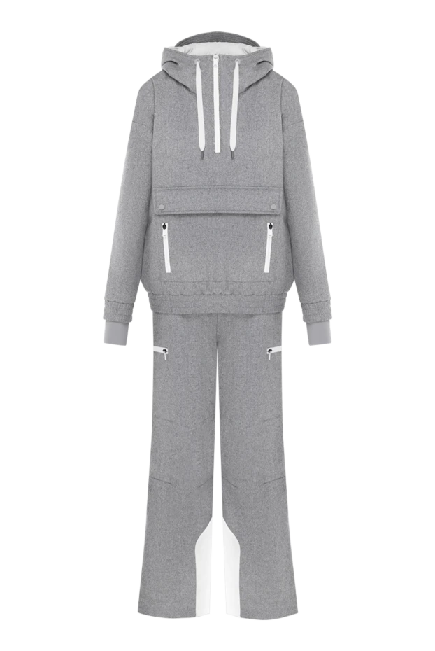 Сұр жүннен жасалған фланель шаңғы костюмі - фото 1