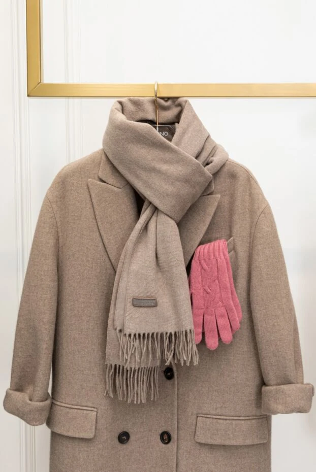 Әйелдердің қос төсті кашемир пальтосы - фото 2