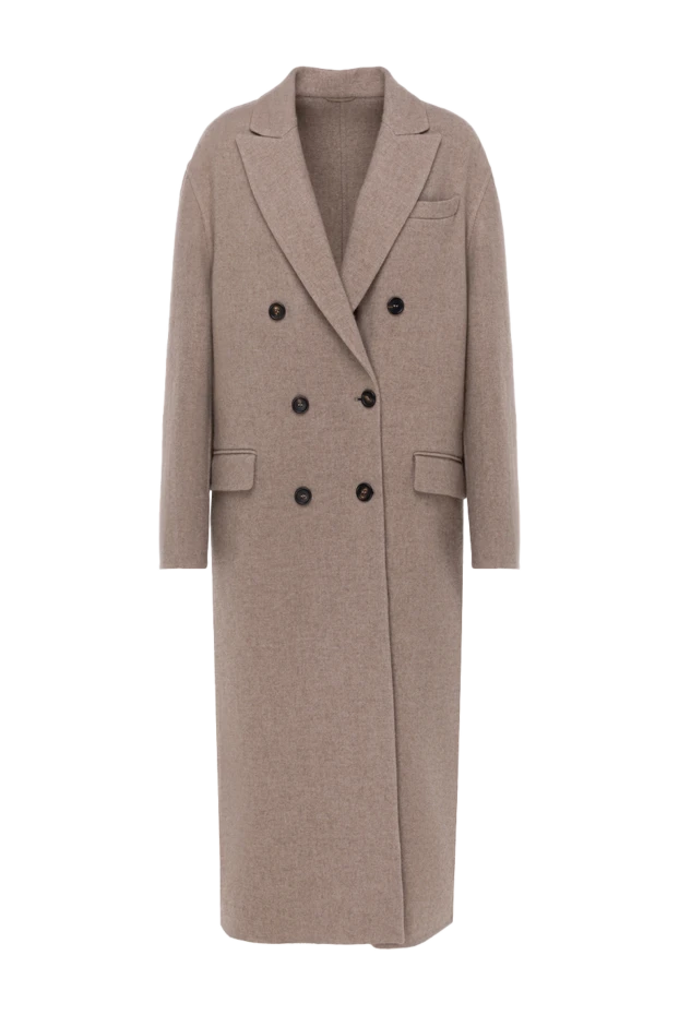 Әйелдердің қос төсті кашемир пальтосы - фото 1