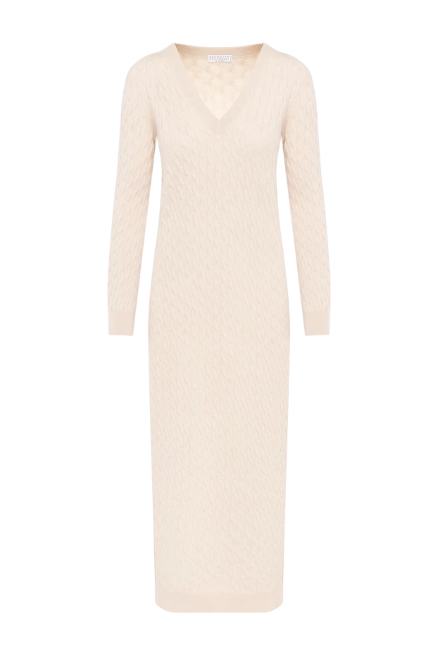 Knitted beige midi dress - photo 1