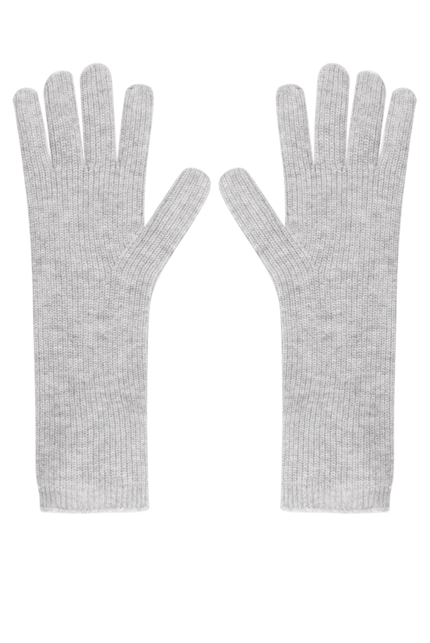 Brunello Cucinelli перчатки длинные женские серые из кашемира 181225 - фото 3