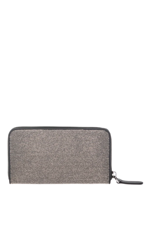 Портмоне женское серое на молнии - фото 1