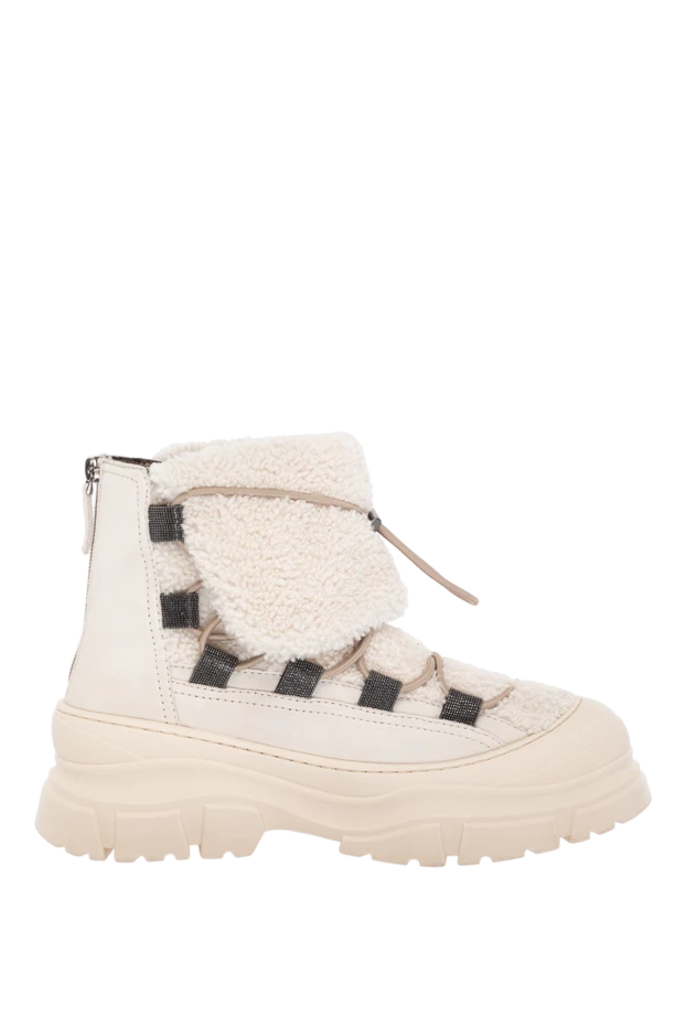 Жүн, бежевый, нубукпен әйелдер етіктері - фото 1