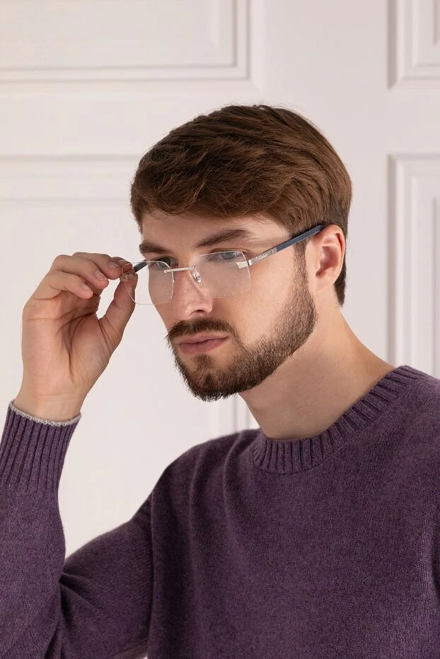 Жиексіз жақтаулары бар ерлердің көзілдірігі, ақ - фото 2