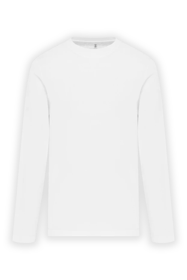 Мақтадан жасалған джерси, ақ түсті ерлерге арналған свитер - фото 1