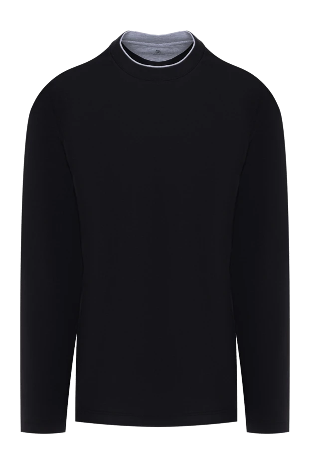 Men's black cotton sweatshirt - photo 1