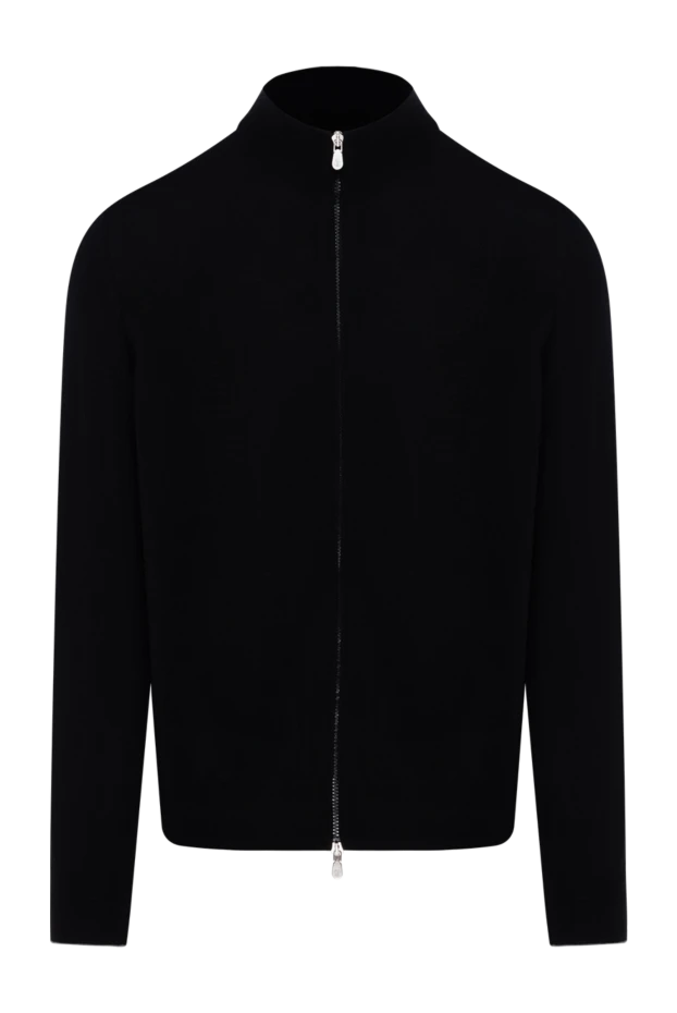 Кардиган черный из шерсти и кашемира - фото 1