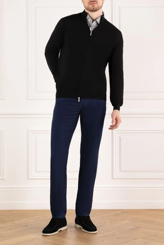 Brunello Cucinelli жүн мен кашемирден жасалған қара кардиган 183855 - фото 2