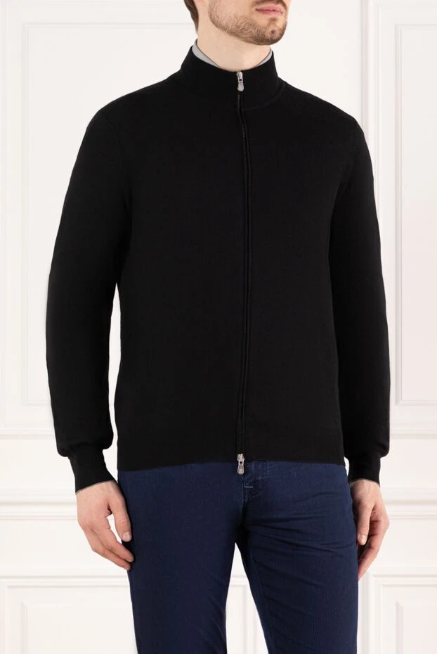 Brunello Cucinelli жүн мен кашемирден жасалған қара кардиган 183855 - фото 3