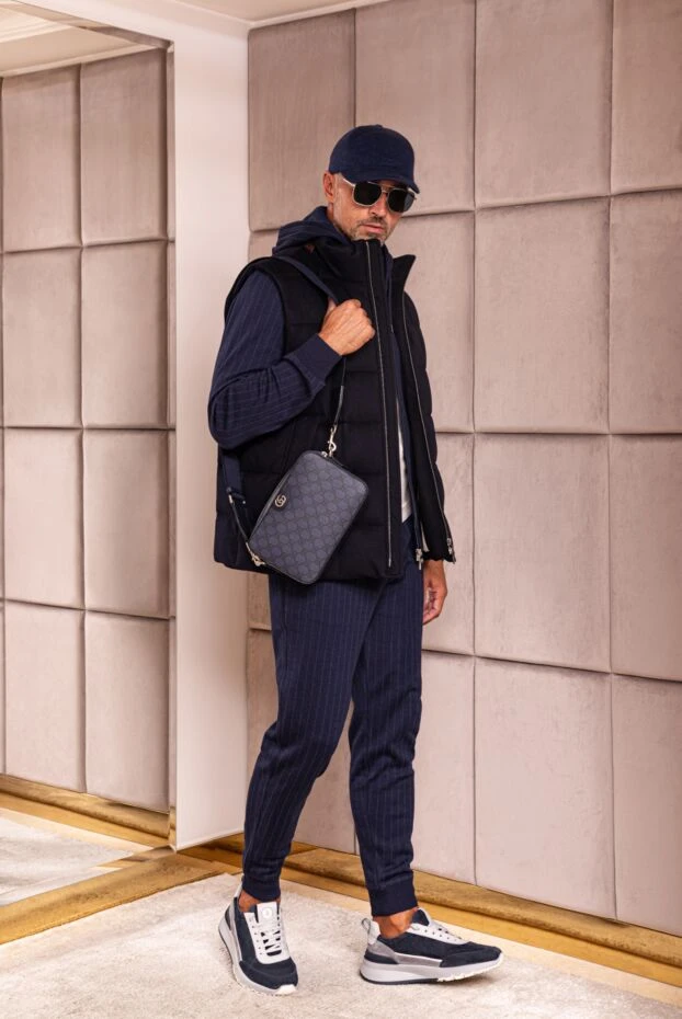 Brunello Cucinelli спортивный костюм мужской синий в тонкую полоску 183886 - фото 2