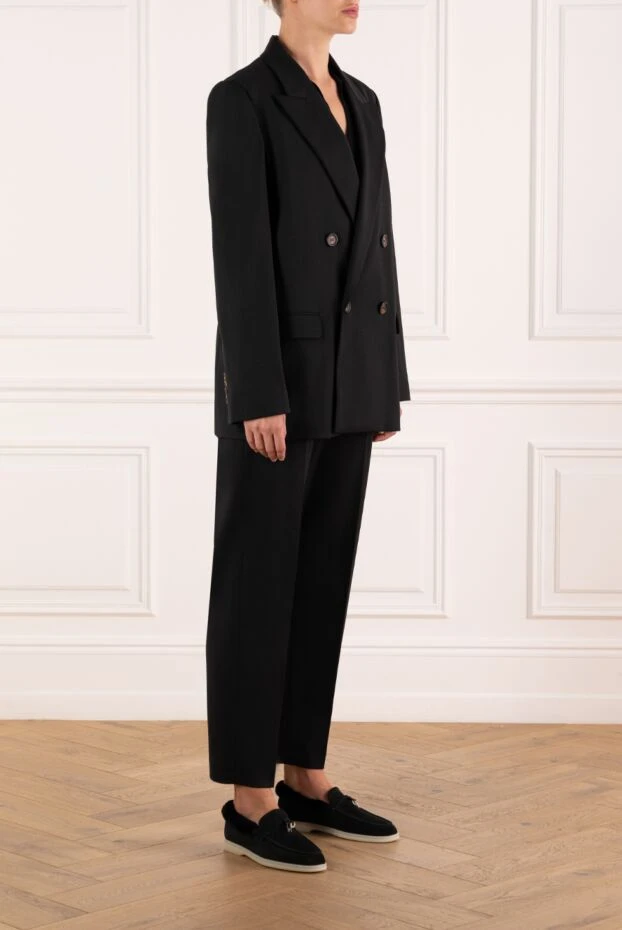 Brunello Cucinelli classic women's double-breasted suit black 184595 - photo 3