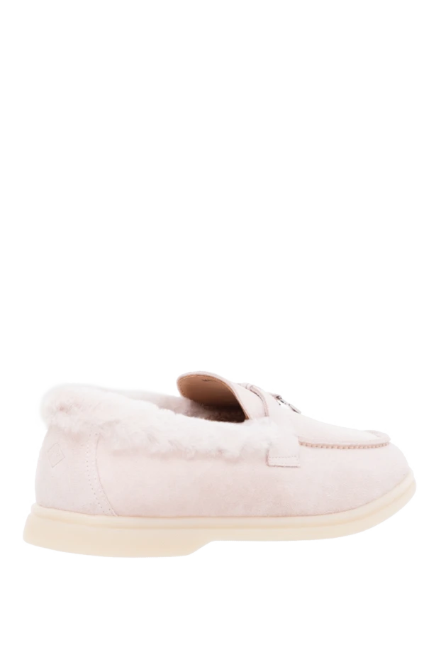 Fleur de Paris жүннен жасалған астары бар қызғылт күдері әйелдер лоферлері 184691 - фото 3