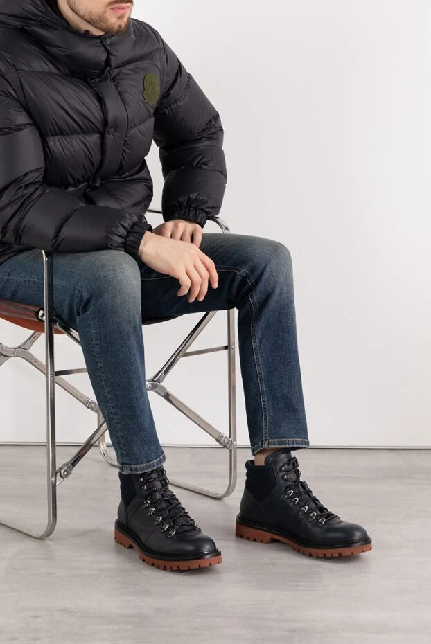 Barrett men's boots with tractor soles made of genuine leather 184701 - photo 3