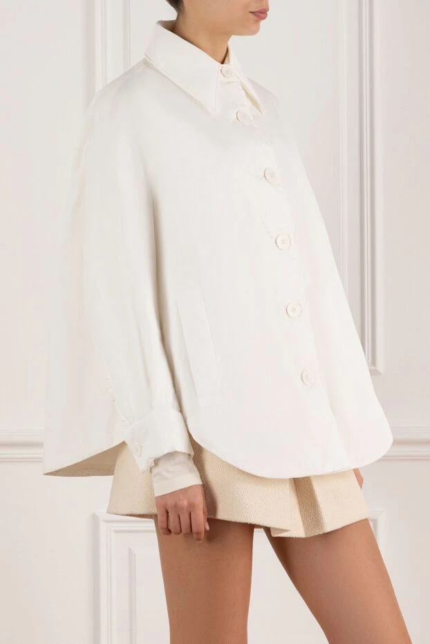 Fleur de Paris әйелдерге арналған ақ нейлон курткасы 184737 - фото 3