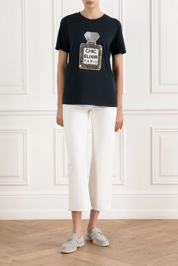 Fleur de Paris женские джинсы белые из хлопка укороченные 184763 - фото 2