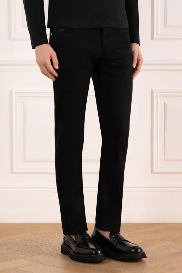 Jacob Cohen хлопковые брюки с пятью карманами в насыщенном черном цвете
 184785 - фото 3